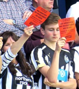 Unhappy Newcastle Fans
