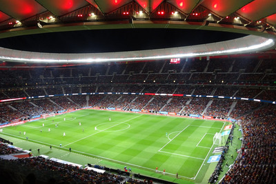 Wanda Metropolitano Stadium in Marid During Football Match