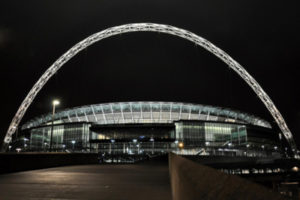 Wembley Stadium London at Night